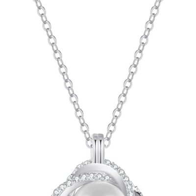 women's pearl necklace, Womens Pendant Necklaces，925 sterling silver pearl pendant necklace, freshwater cultured pearl, suitable for daily wear and as a gift for family and friends