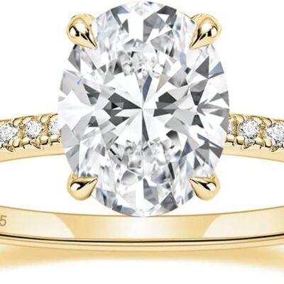 925 Sterling Silver Engagement Rings Oval Cut Cubic Zirconia  Wedding Promise Rings for Her Stunning Wedding Bands for Women Size 3-11