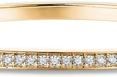 14K Gold Plated Cubic Zirconia Bangle Tennis Bracelets for Women | Classic Love Cuff Bangle Bracelets