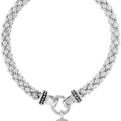 Women's Boxed Bracelet Pave Heart Stretch