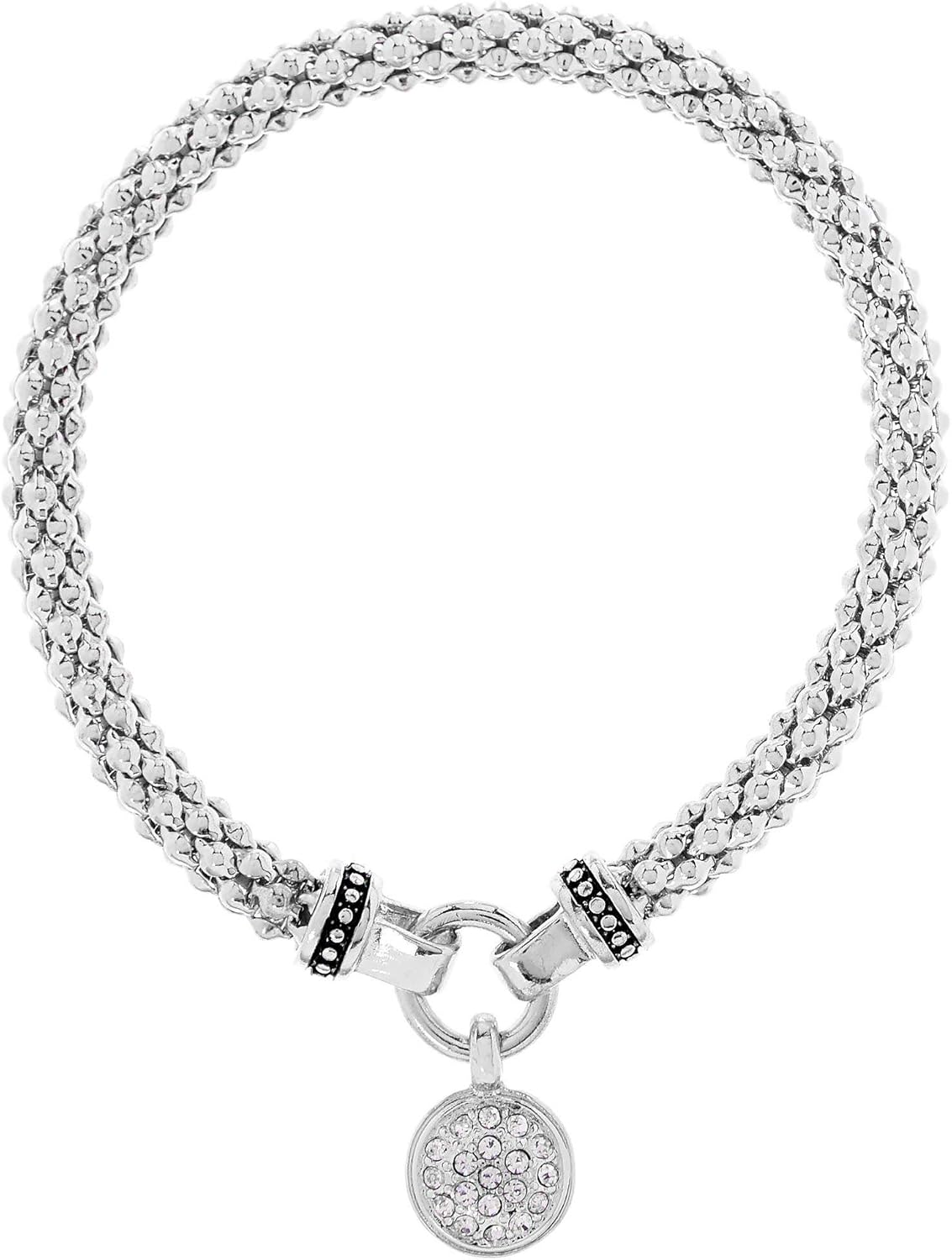 Women's Boxed Bracelet Pave Heart Stretch