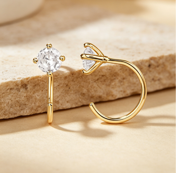 Minimalist Half Hoop Earrings for Women, Small Hypoallergenic Cartilage Style